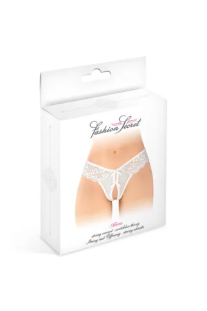 String ouvert Alicia blanc – Fashion Secret - 94edenstreet.com - sexshop en ligne