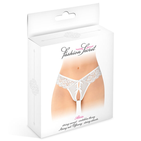 String ouvert Alicia blanc – Fashion Secret