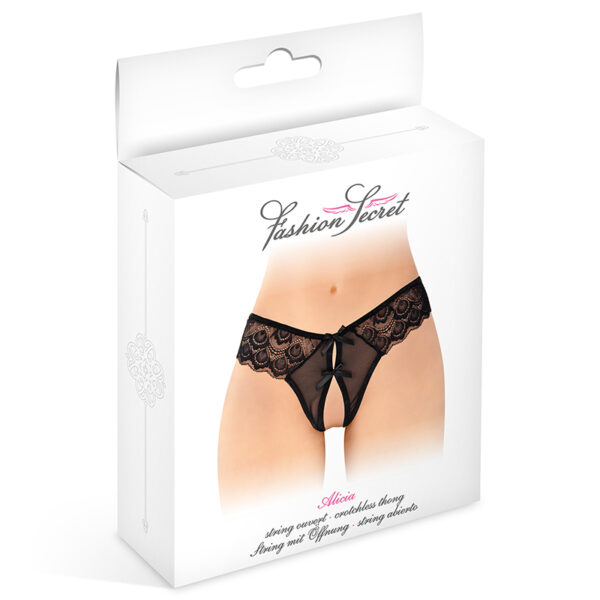 String ouvert Alicia noir – Fashion Secret