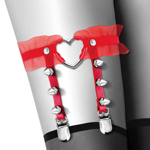 Jarretière rouge avec coeur