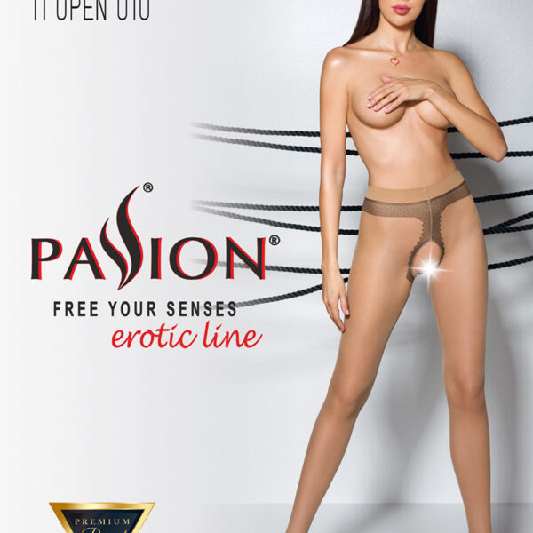Collants ouverts TI010 20 deniers – beige