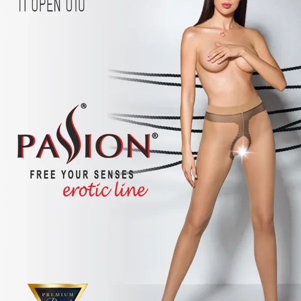 Collants ouverts TI010 20 deniers – beige