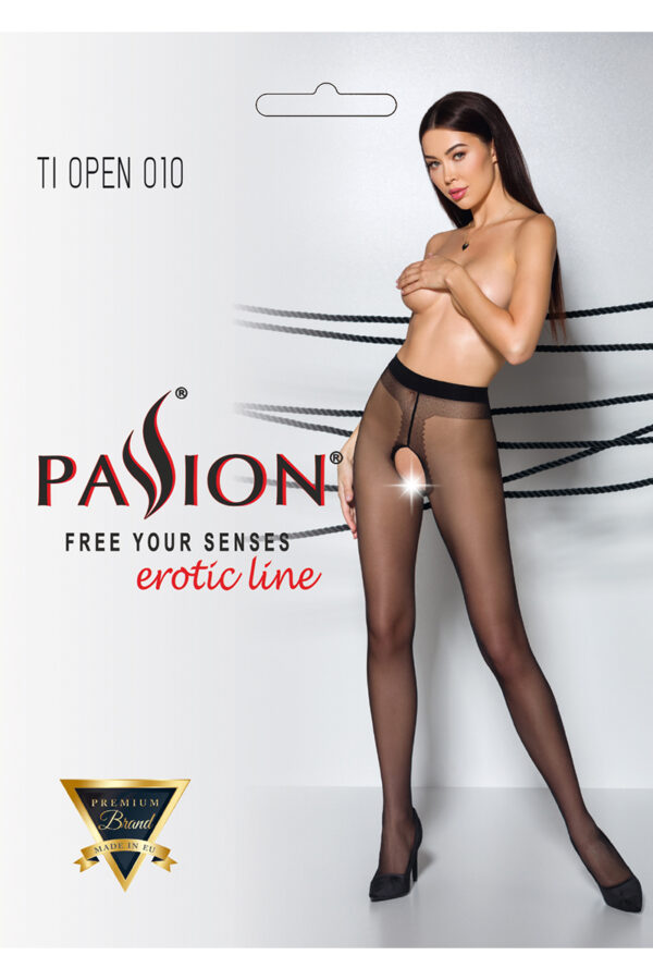 Collants ouverts TI010 20 deniers – noir - 94edenstreet.com - sexshop en ligne