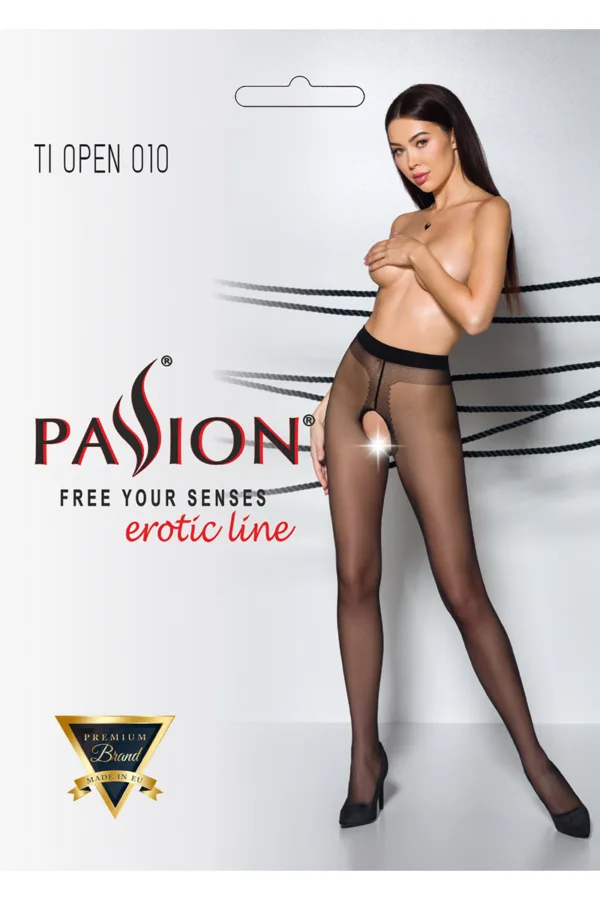 Collants ouverts TI010 20 deniers – noir - 94edenstreet.com - sexshop en ligne