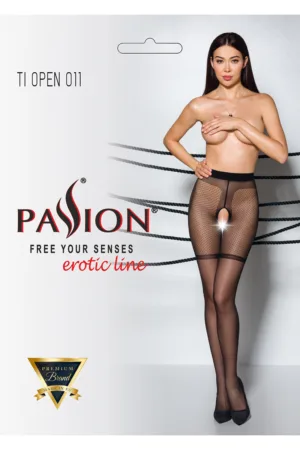 Collants ouverts TI011 20 deniers – noir - 94edenstreet.com - sexshop en ligne