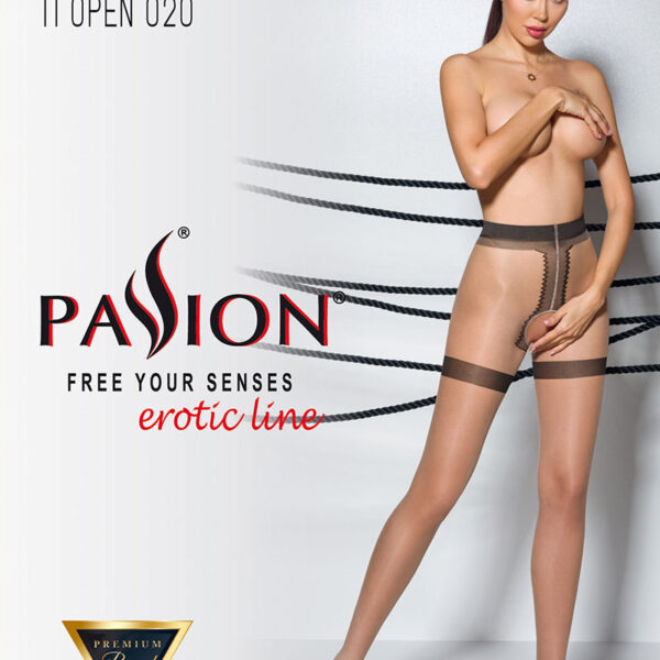 Collants ouverts TI020 20 deniers – beige