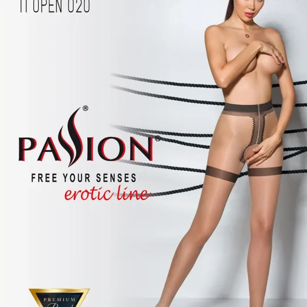 Collants ouverts TI020 20 deniers – beige