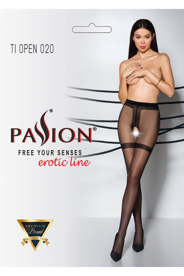 Collants ouverts TI020 20 deniers - noir – Image 2
