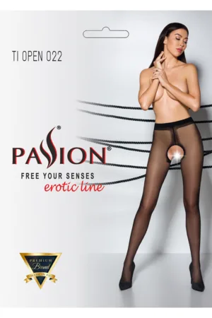 Collants ouverts couture TI022 – noir - 94edenstreet.com - sexshop en ligne