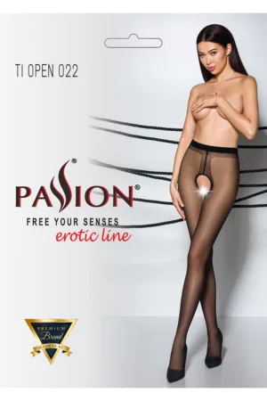 Collants ouverts couture TI022 – noir/rouge - 94edenstreet.com - sexshop en ligne