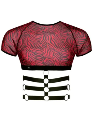 Top à manches courtes & harnais – Regnes - 94edenstreet.com - sexshop en ligne