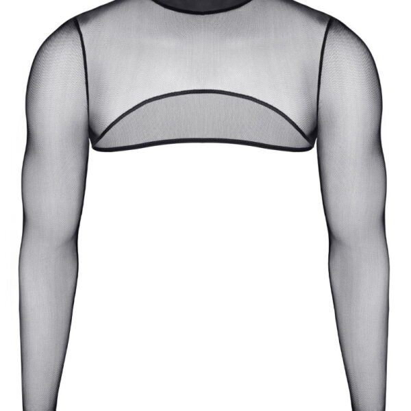 Crop top tulle noir transparent – Regnes