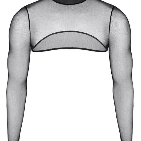 Crop top tulle noir transparent – Regnes