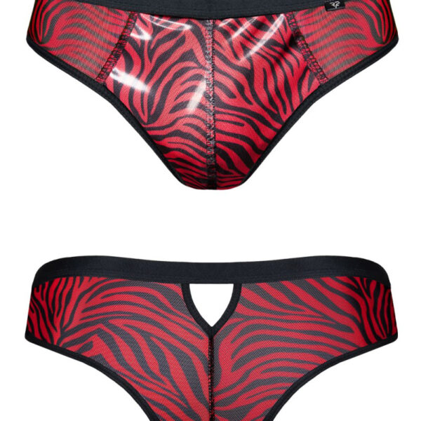 Slip type brésilien zébré rouge et noir – Regnes