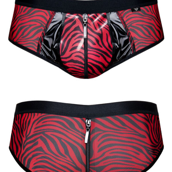 Shorty à zip en tulle zébré – Regnes