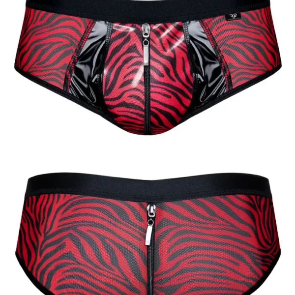 Shorty à zip en tulle zébré – Regnes