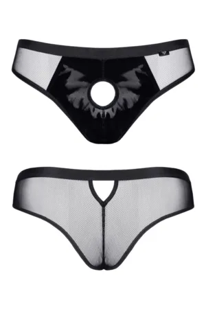 Slip type brésilien noir ouvert – Regnes - 94edenstreet.com - sexshop en ligne