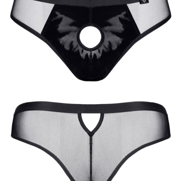 Slip type brésilien noir ouvert – Regnes
