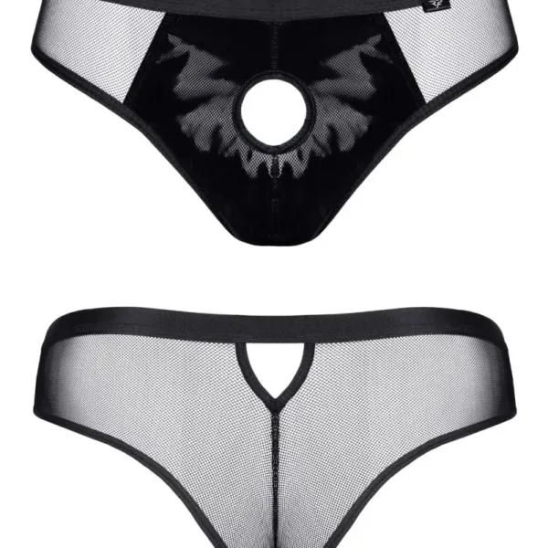Slip type brésilien noir ouvert – Regnes