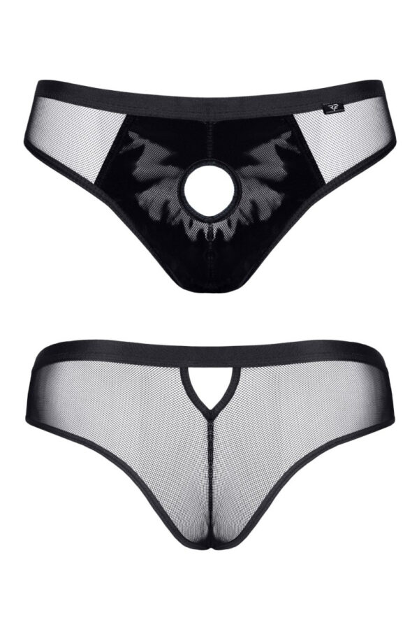 Slip type brésilien noir ouvert – Regnes - 94edenstreet.com - sexshop en ligne
