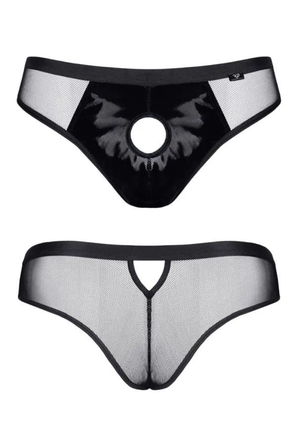 Slip type brésilien noir ouvert – Regnes - 94edenstreet.com - sexshop en ligne