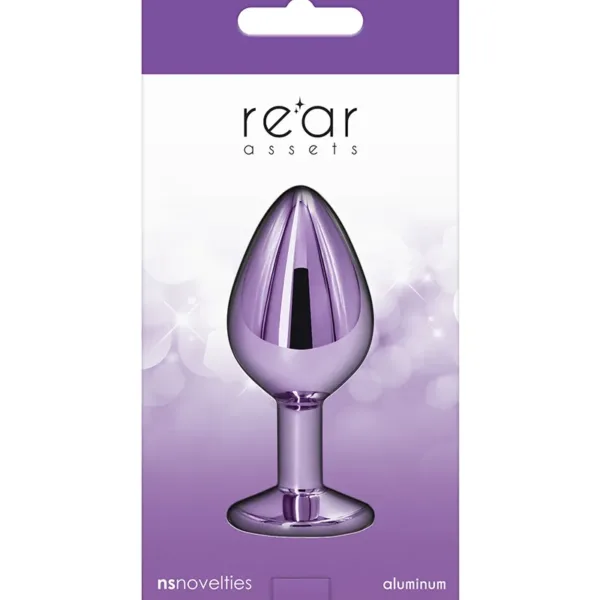 Plug bijou aluminium chromé violet M