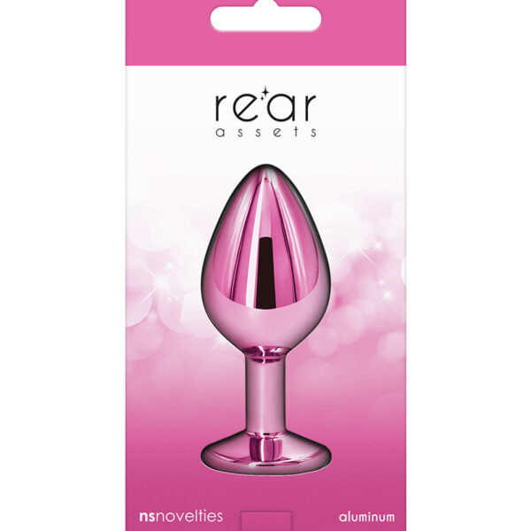 Plug bijou aluminium chromé rose M