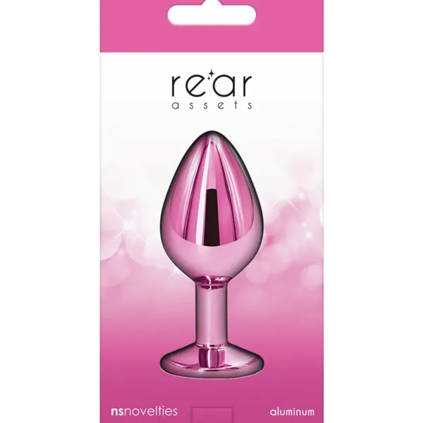 Plug bijou aluminium chromé rose M