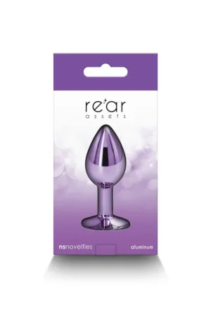 Plug bijou aluminium chromé violet S - 94edenstreet.com - sexshop en ligne
