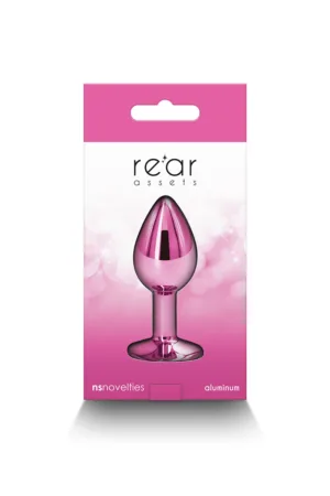 Plug bijou aluminium chromé rose S - 94edenstreet.com - sexshop en ligne