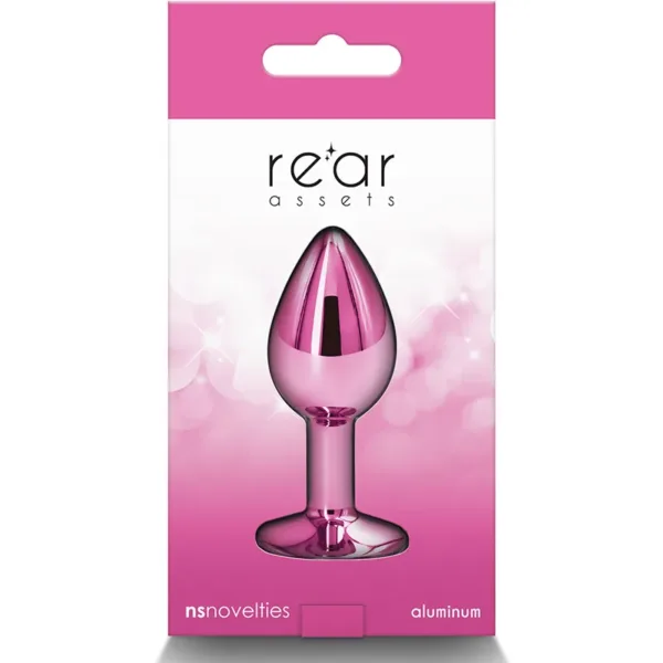Plug bijou aluminium chromé rose S