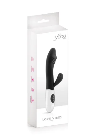Vibromasseur Rabbit Elya noir – Yoba - 94edenstreet.com - sexshop en ligne