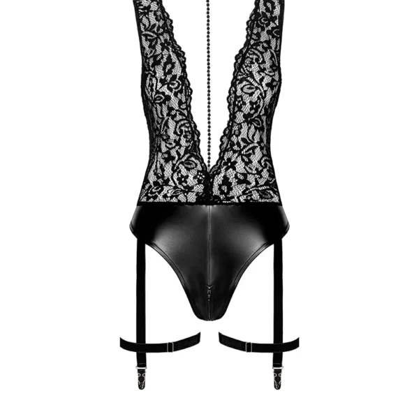Body jarretelles Libido F297 wetlook et dentelle