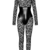 Combinaison corset Enigma F299 dentelle et wetlook - 94edenstreet.com - sexshop en ligne