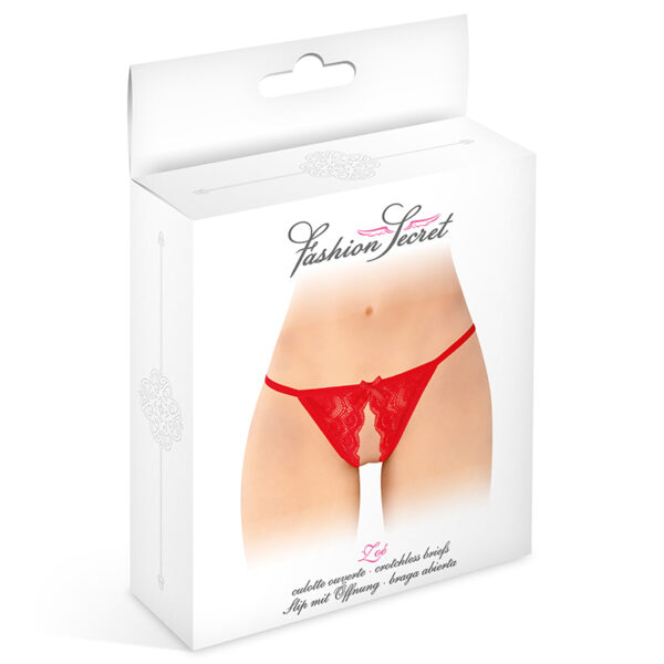 Culotte ouverte Zoé rouge – Fashion Secret