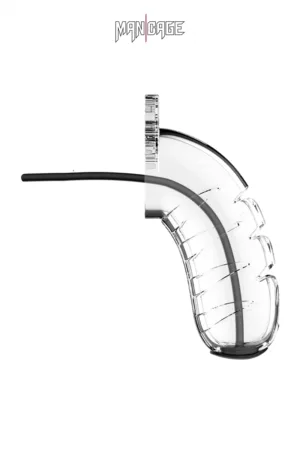 Cage de chasteté 10cm avec sonde urétrale – ManCage 16 - 94edenstreet.com - sexshop en ligne