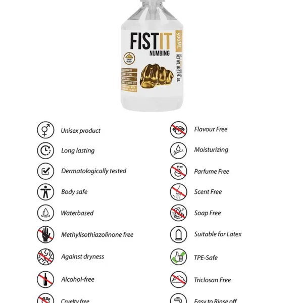 Lubrifiant insensibilisant Fist It 500ml