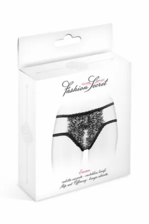 Culotte ouverte Emma – noir - 94edenstreet.com - sexshop en ligne