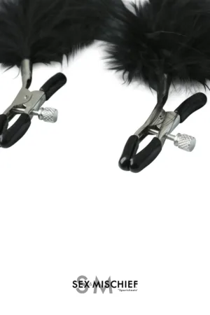 Pinces à tétons plume – S&M - 94edenstreet.com - sexshop en ligne