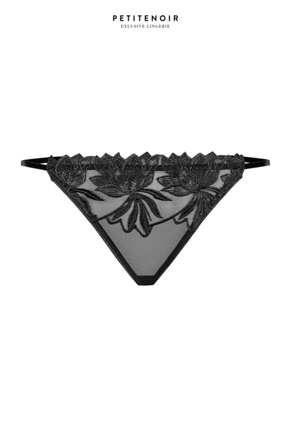 Slip échancré tulle et broderies – Image 2