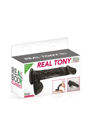 Gode réaliste 18 cm – Real Tony Noir - 94edenstreet.com - sexshop en ligne