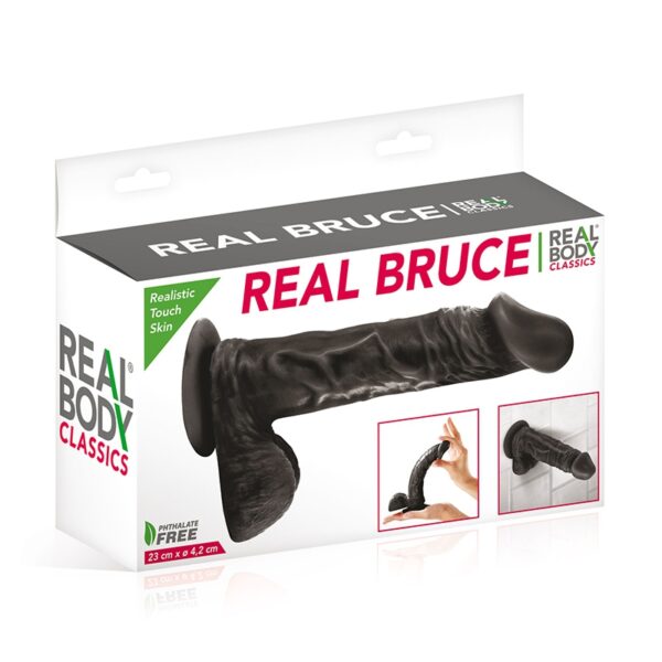 Gode réaliste 23 cm – Real Bruce Noir