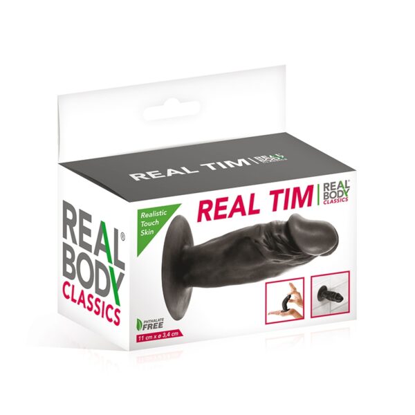 Plug anal réaliste noir 11 cm – Real Tim