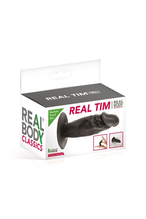 Plug anal réaliste noir 11 cm - Real Tim – Image 2