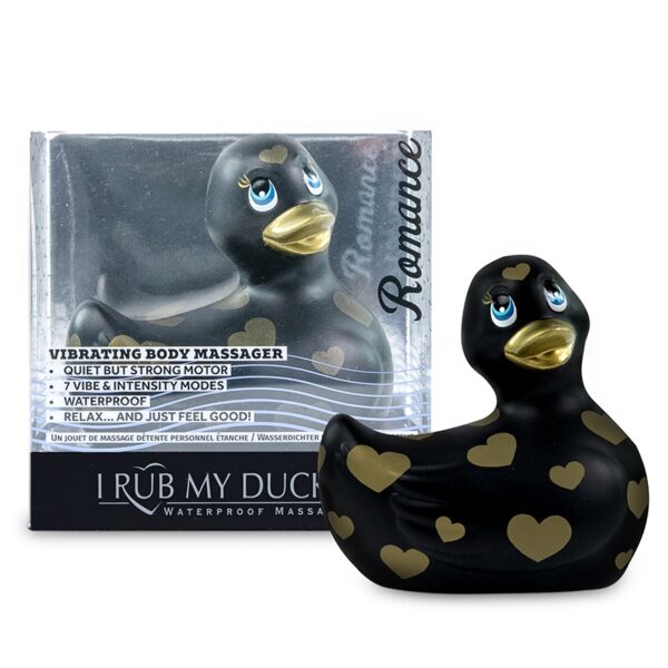 Mini canard vibrant Romance noir et or