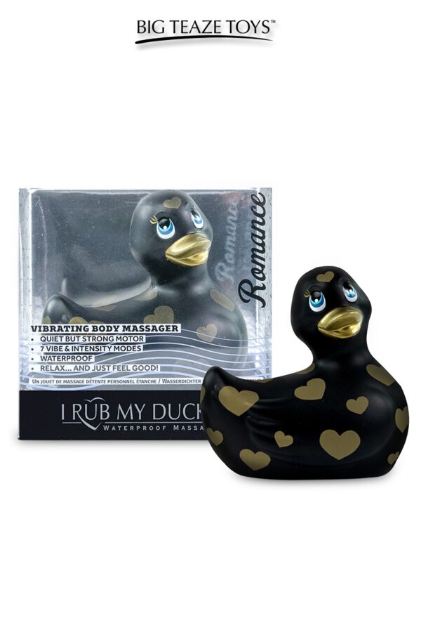 Mini canard vibrant Romance noir et or - 94edenstreet.com - sexshop en ligne
