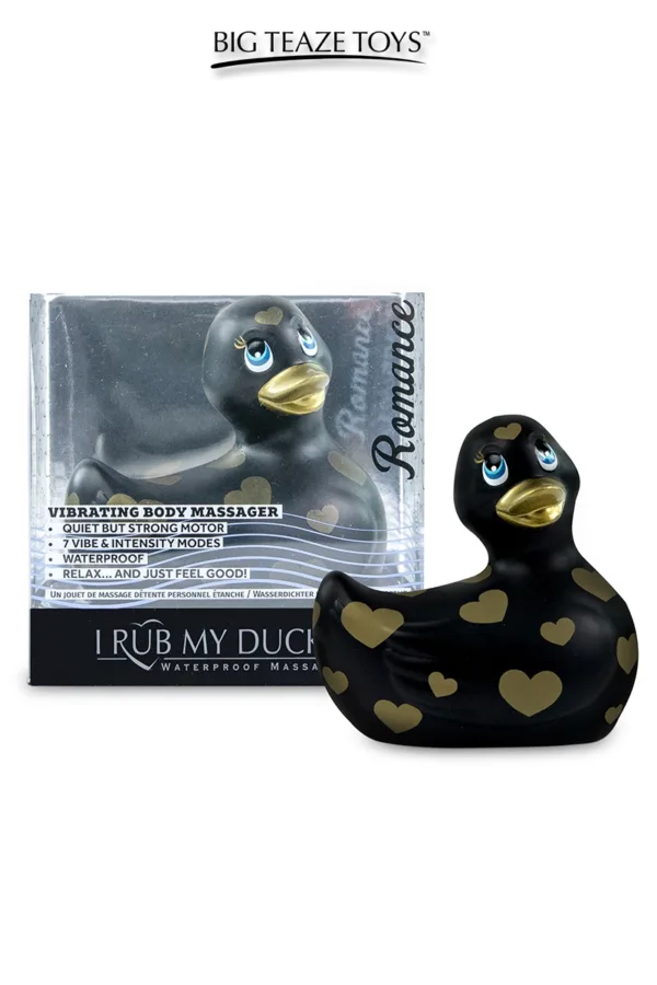 Mini canard vibrant Romance noir et or - 94edenstreet.com - sexshop en ligne