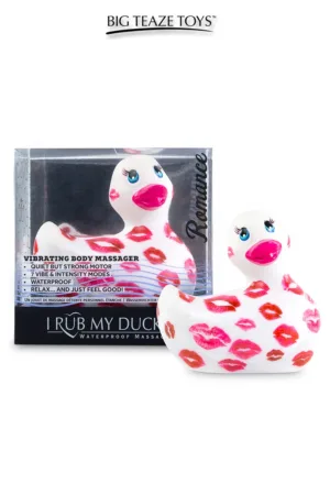 Mini canard vibrant Romance blanc et rose - 94edenstreet.com - sexshop en ligne