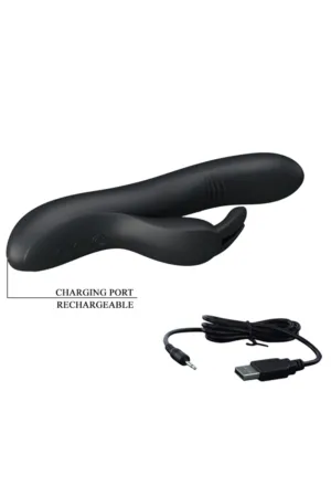 Vibro Rabbit Dylan – noir - 94edenstreet.com - sexshop en ligne