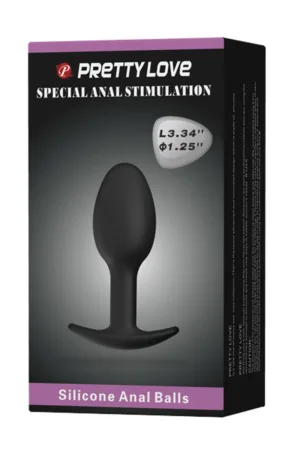 Plug anal 8,4 cm avec bille intégrée - 94edenstreet.com - sexshop en ligne
